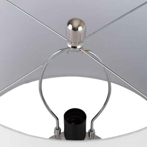 Grey & White Stripe Table Lamp